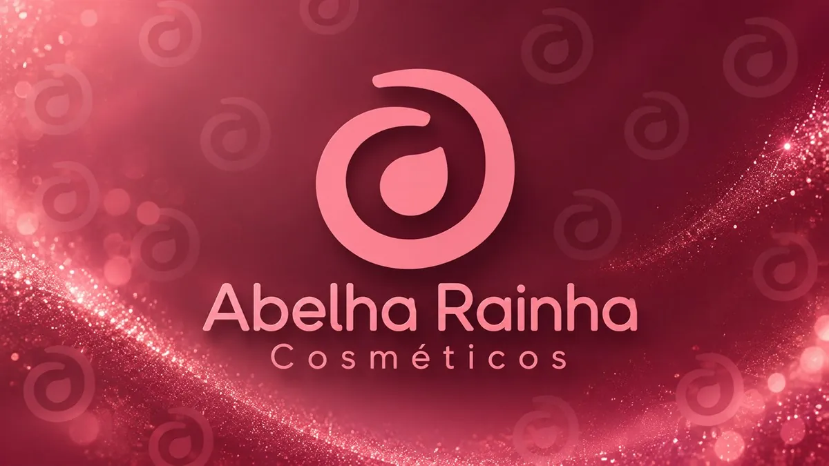 Logomarca da Abelha Rainha em destaque sobre arte institucional