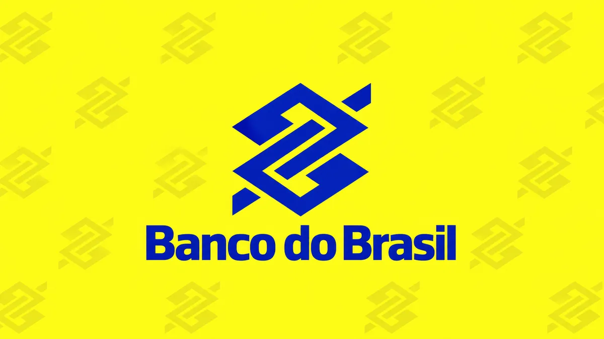 Identidade visual amarela e azul do Banco do Brasil