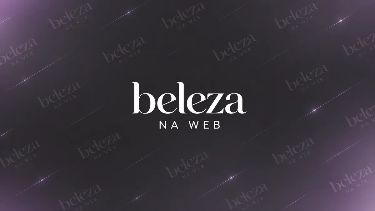 Identidade visual em lilás e branco da Beleza na Web