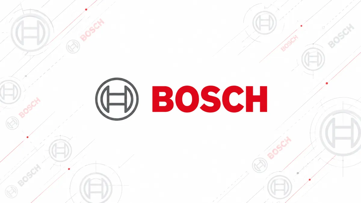 Identidade visual vermelha e cinza da Bosch