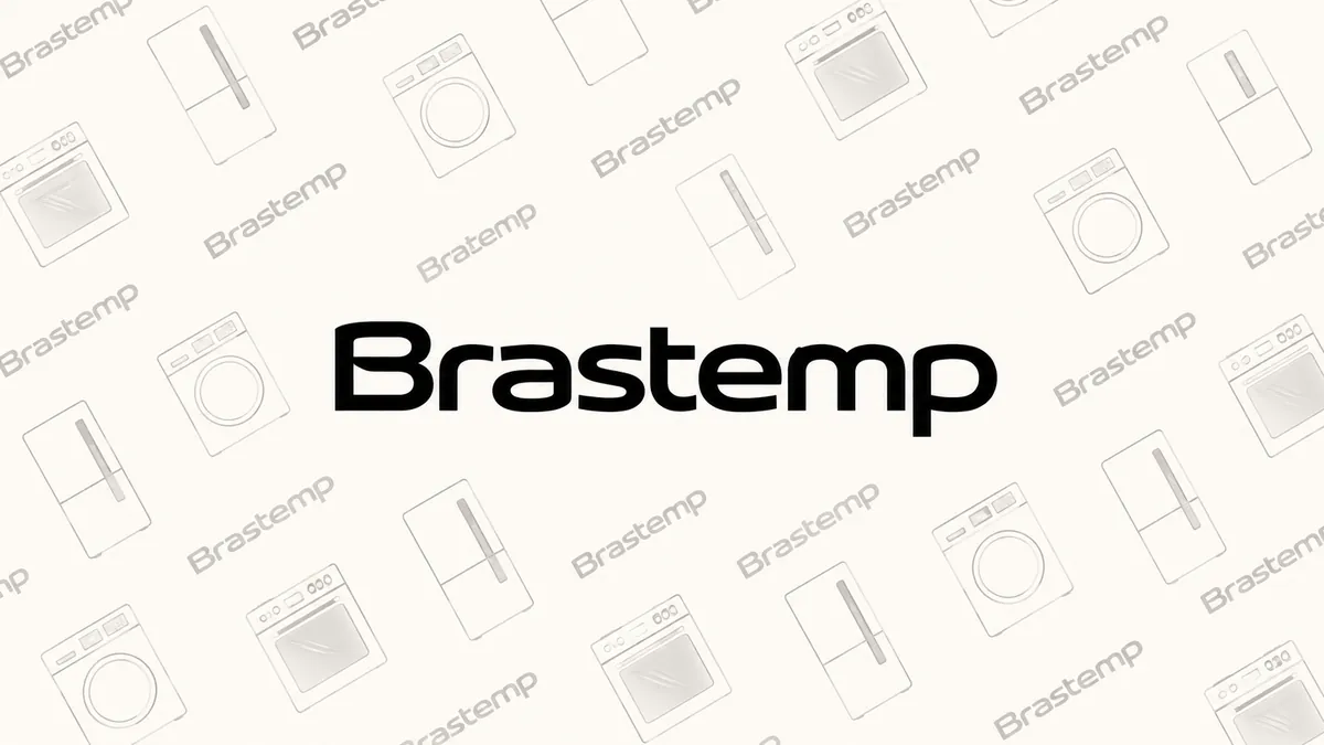 Identidade visual preta e branca da Brastemp