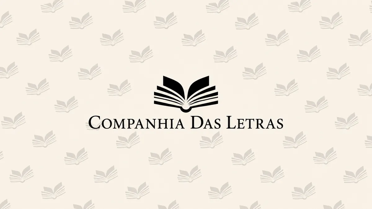 Identidade visual da Companhia das Letras em composição institucional