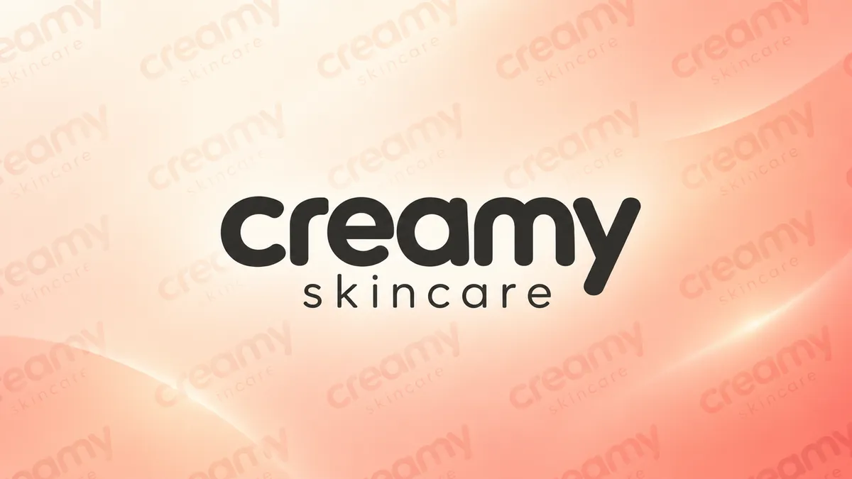 Identidade visual da Creamy Skincare em composição institucional