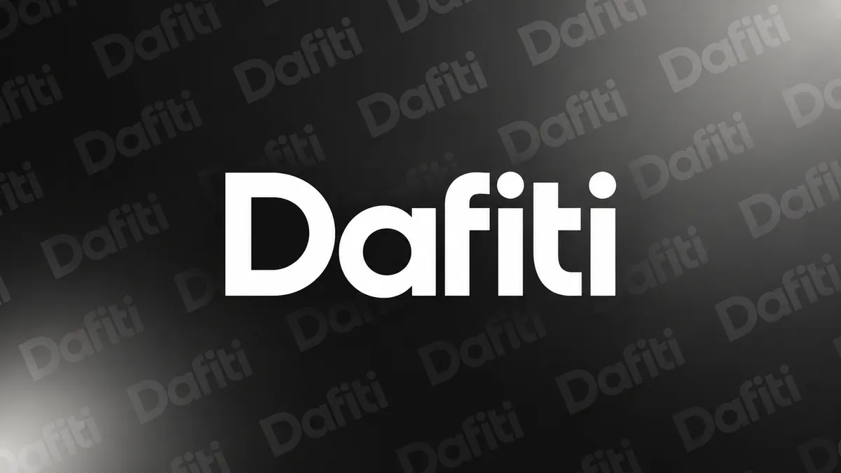 Identidade visual da Dafiti em composição institucional