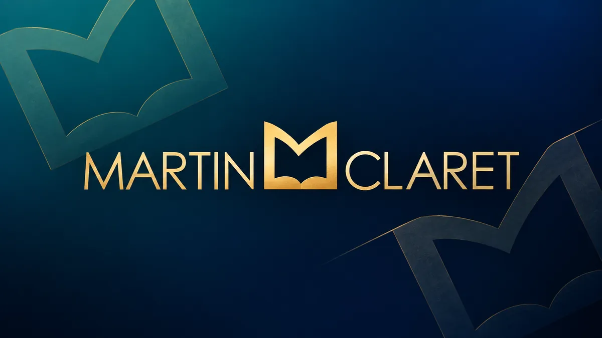 Identidade visual da Editora Martin Claret em composição institucional