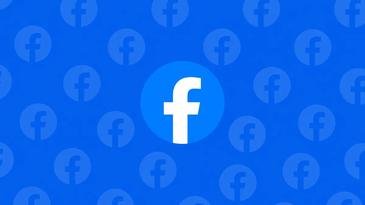 Logotipo oficial do Facebook em composição institucional azul
