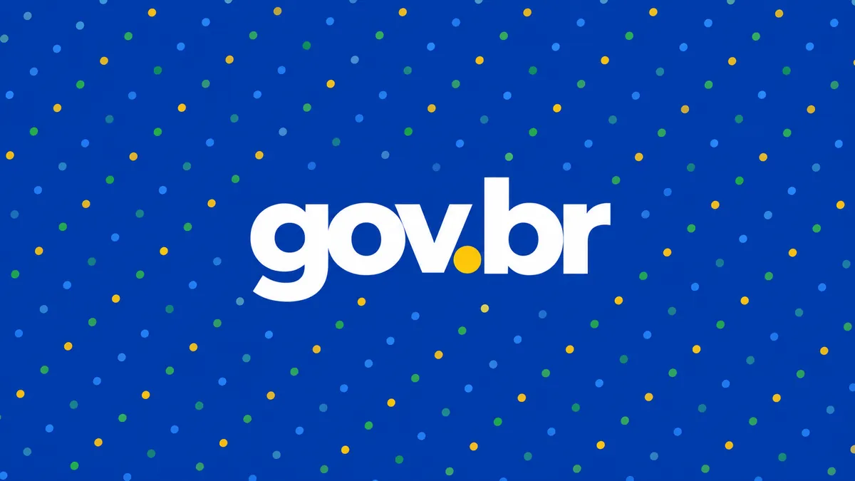 Identidade visual do gov.br em fundo azul