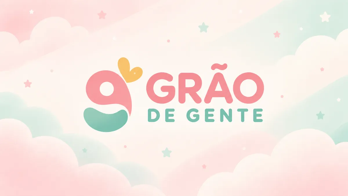 Identidade visual da Grão de Gente em tons pastel