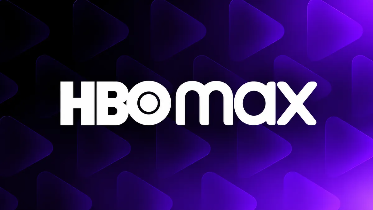 Identidade visual do HBO Max em fundo escuro e roxo