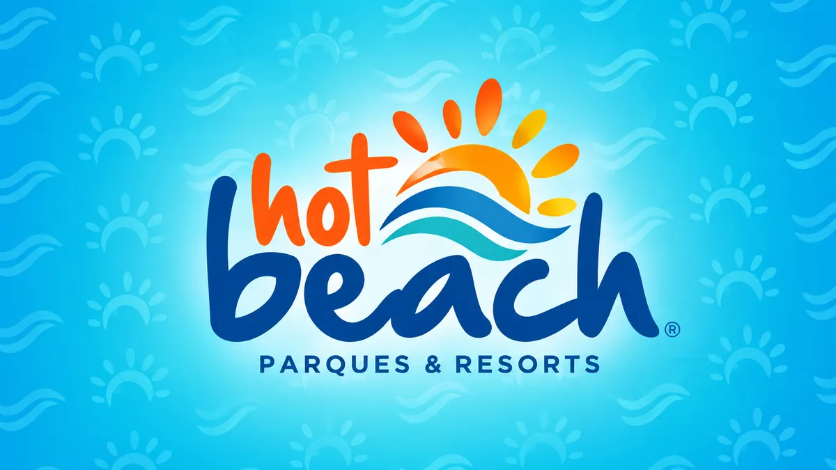 Identidade visual do Hot Beach Olímpia em composição institucional