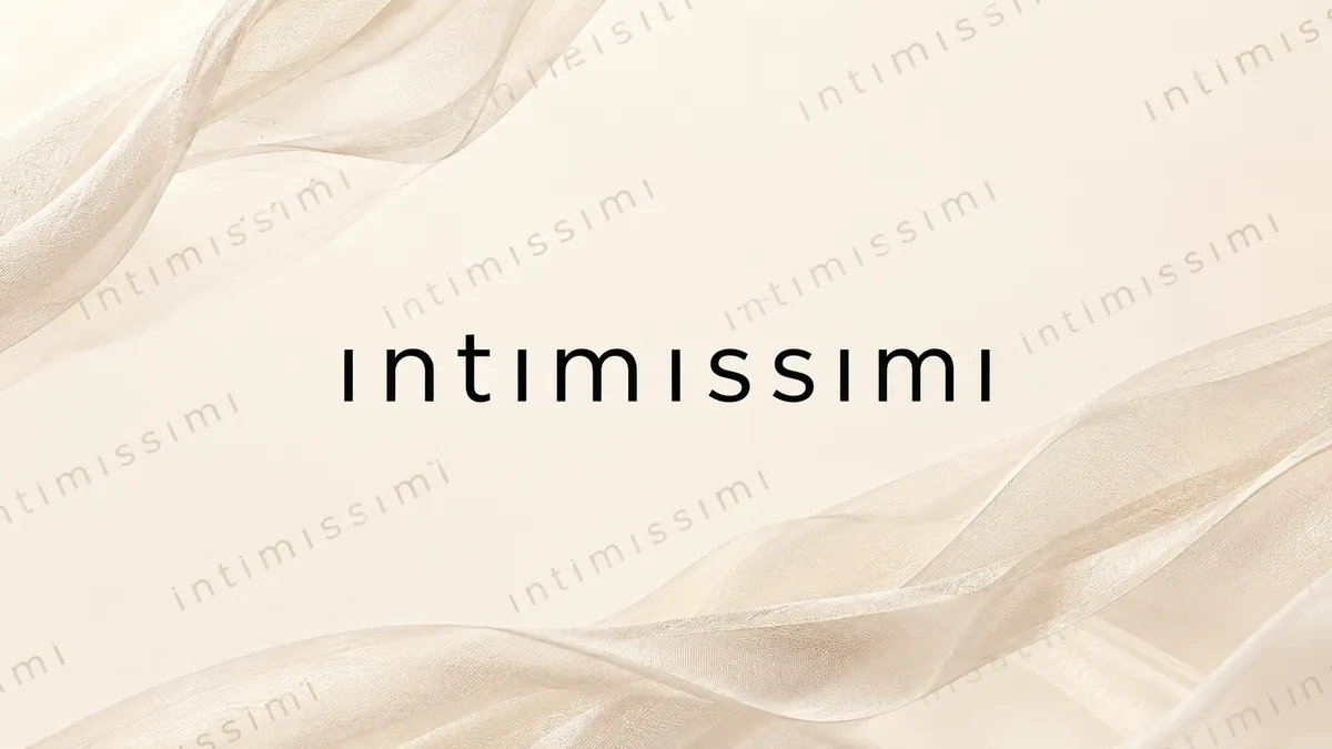 Identidade visual minimalista da Intimissimi em composição institucional