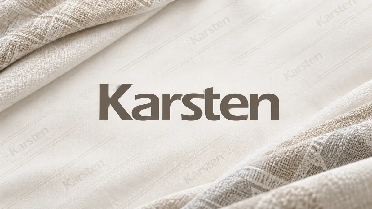 Identidade visual da Karsten em composição institucional