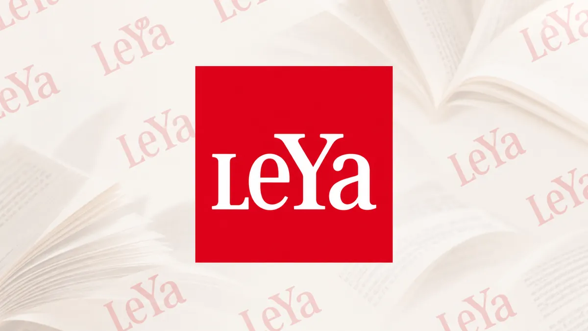 Identidade visual da LeYa em composição institucional