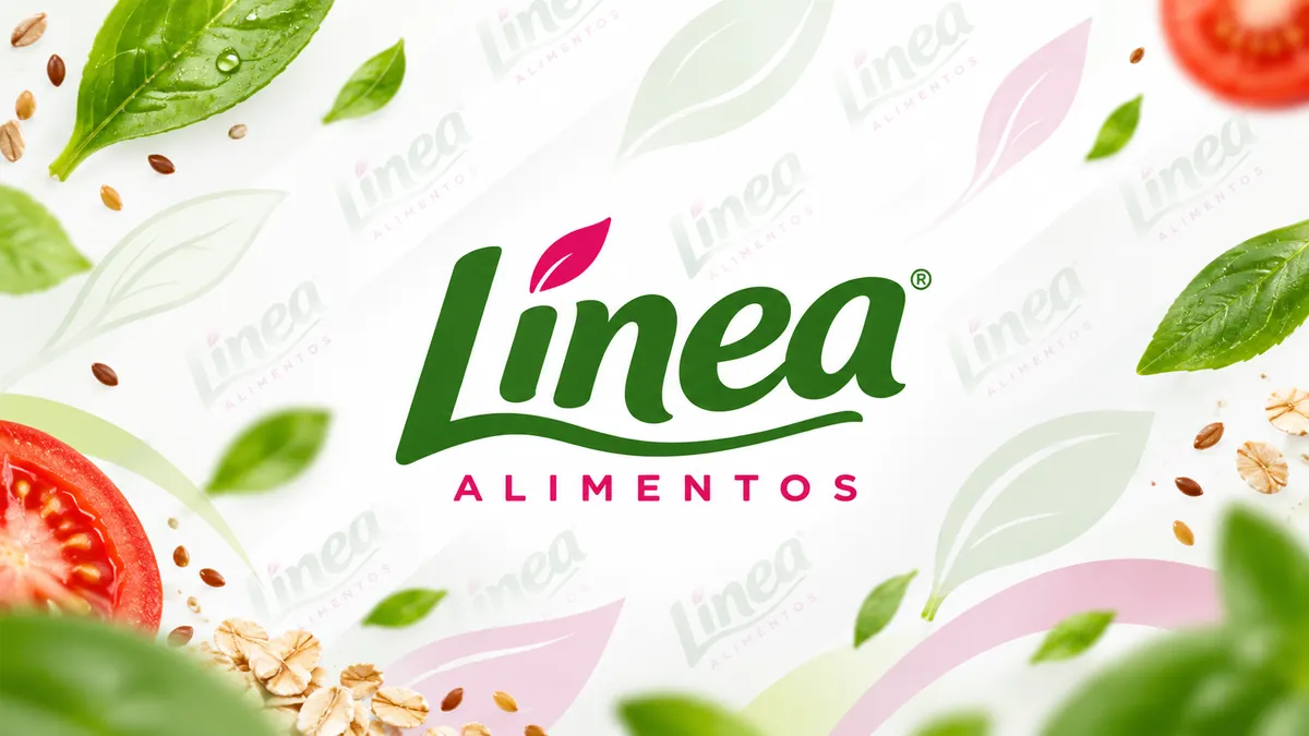 Identidade visual da Linea Alimentos em composição institucional