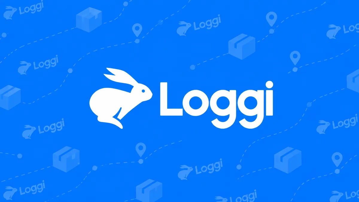 Identidade visual azul da Loggi em composição institucional