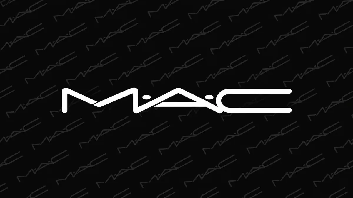 Identidade visual da MAC Cosmetics em composição institucional