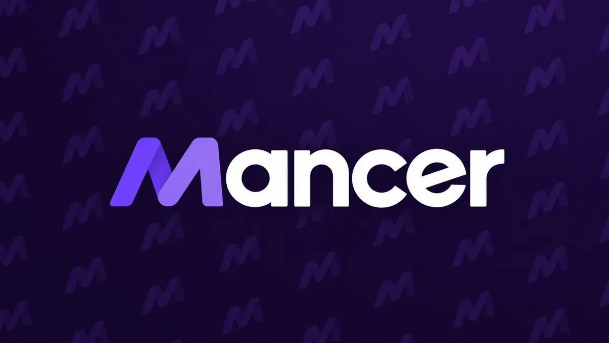 Identidade visual da Mancer em composição institucional