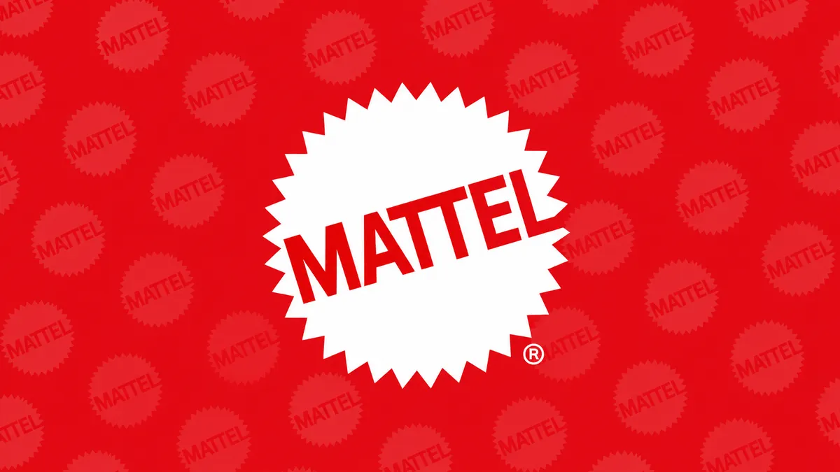 Identidade visual da Mattel em composição institucional