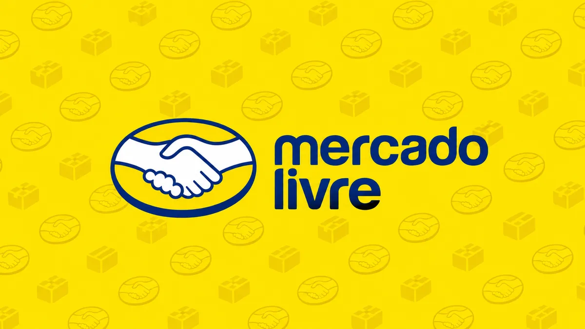 Identidade visual do Mercado Livre em composição institucional