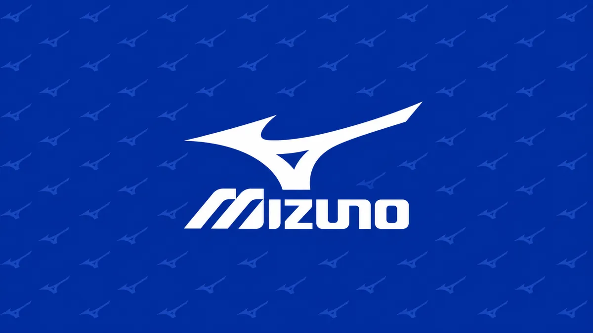 Identidade visual da Mizuno em composição institucional