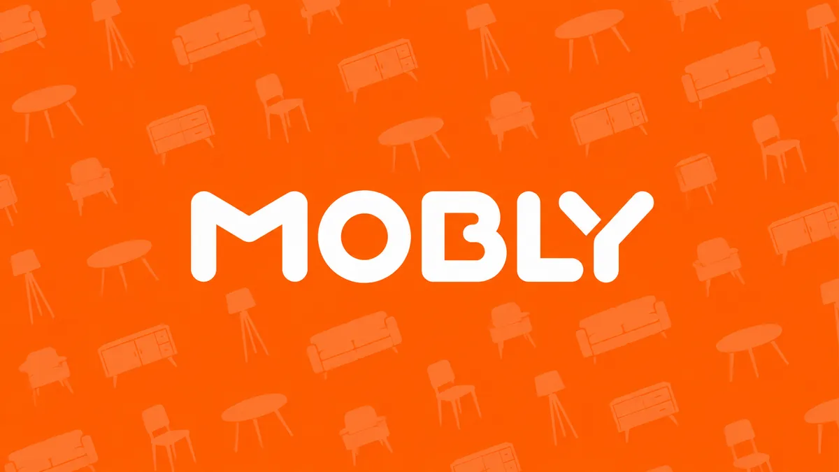 Identidade visual da Mobly em composição institucional