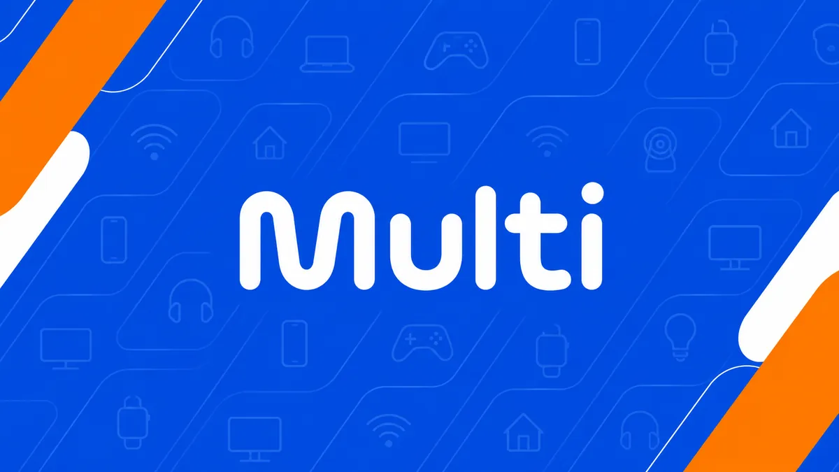 Identidade visual atual da Multi, antiga Multilaser, em composição institucional