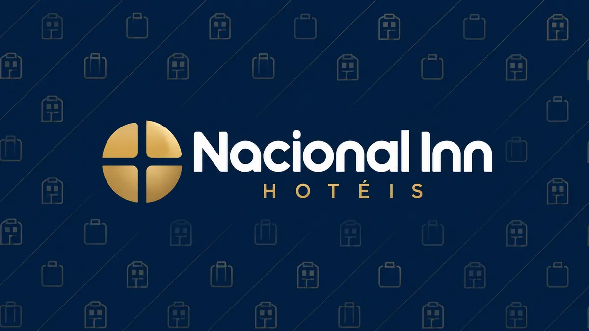 Identidade visual da Nacional Inn Hotéis em composição institucional