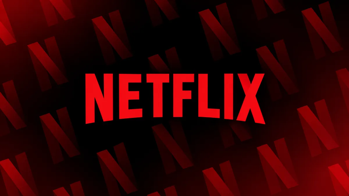Identidade visual da Netflix em composição institucional