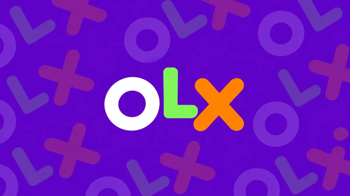 Identidade visual da OLX em composição institucional