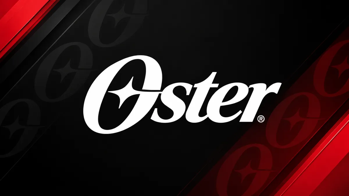 Identidade visual da Oster em composição institucional