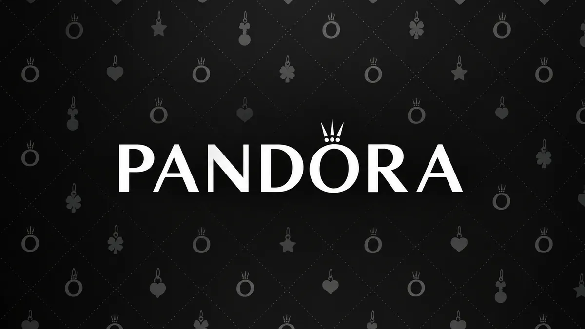 Identidade visual da Pandora em composição institucional