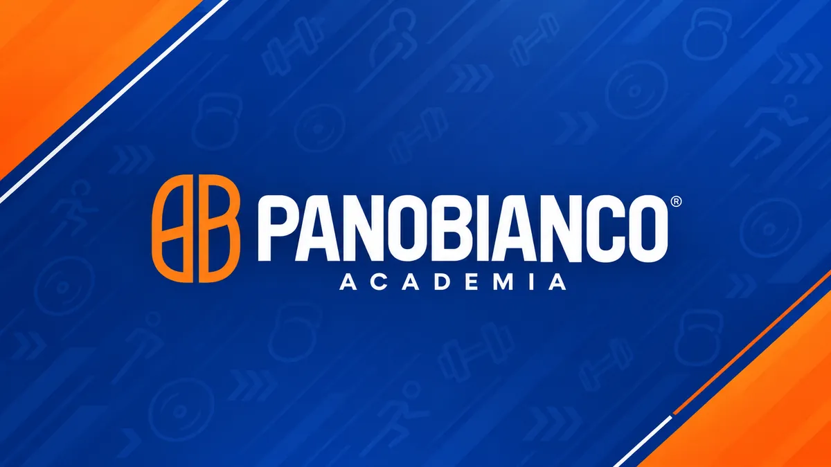 Identidade visual da Panobianco Academia em composição institucional