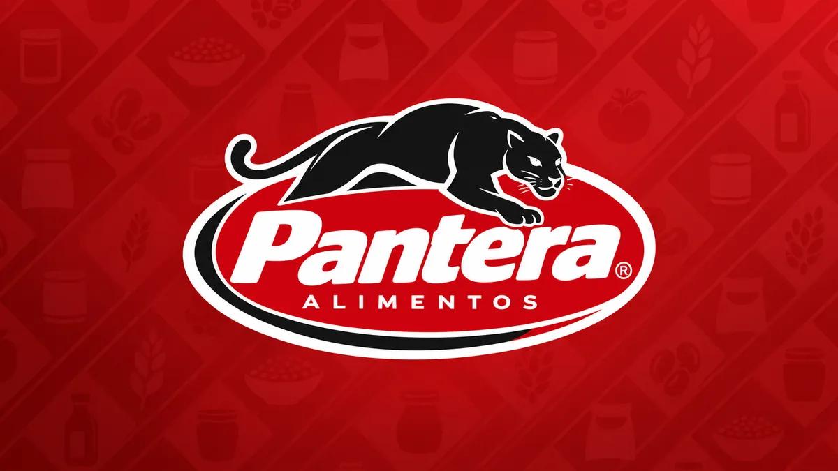 Identidade visual da Pantera Alimentos em composição institucional
