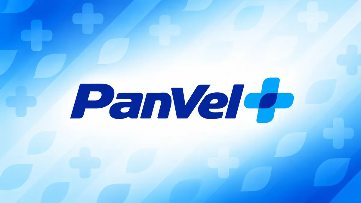 Identidade visual da Panvel em composição institucional