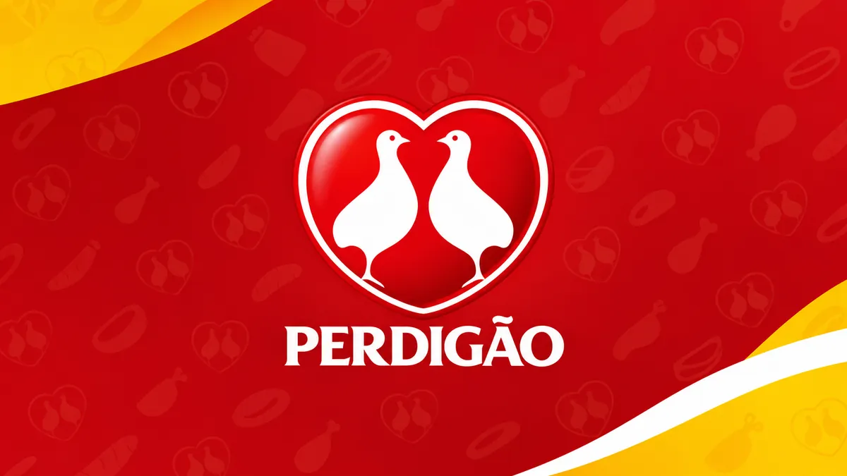 Identidade visual da Perdigão em composição institucional