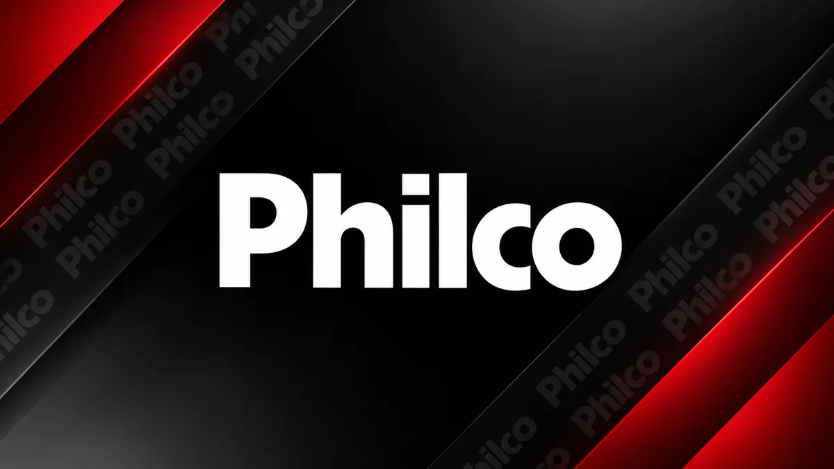 Identidade visual da Philco em composição institucional