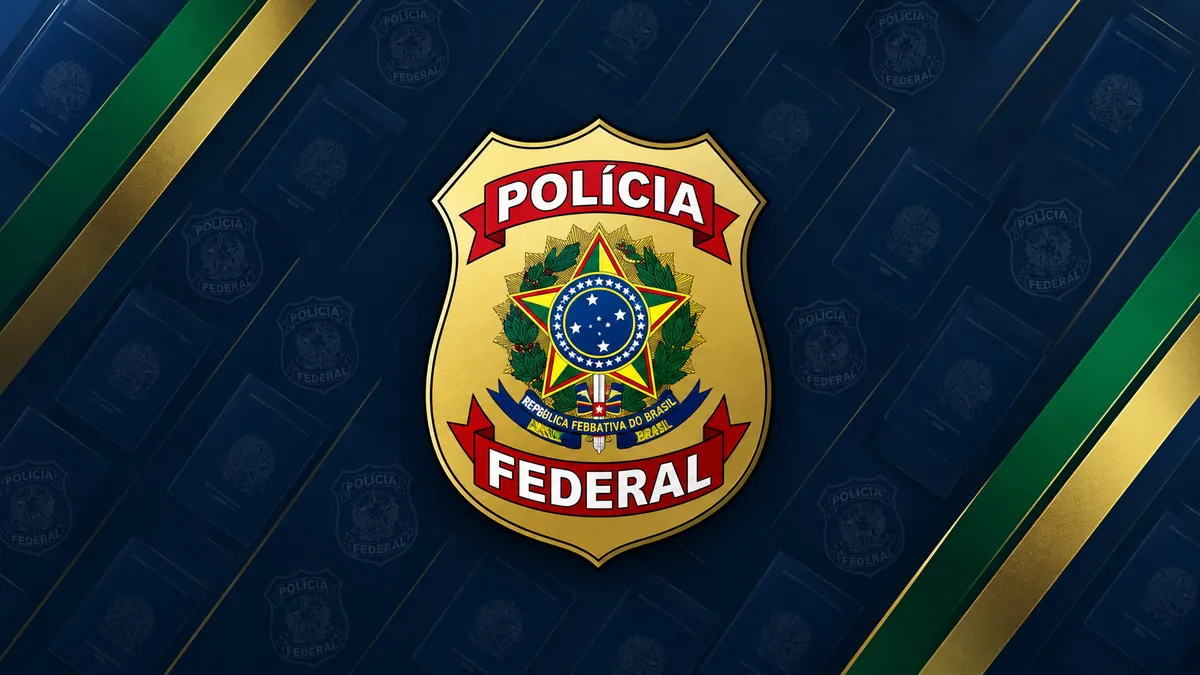 Identidade visual da Polícia Federal em composição institucional