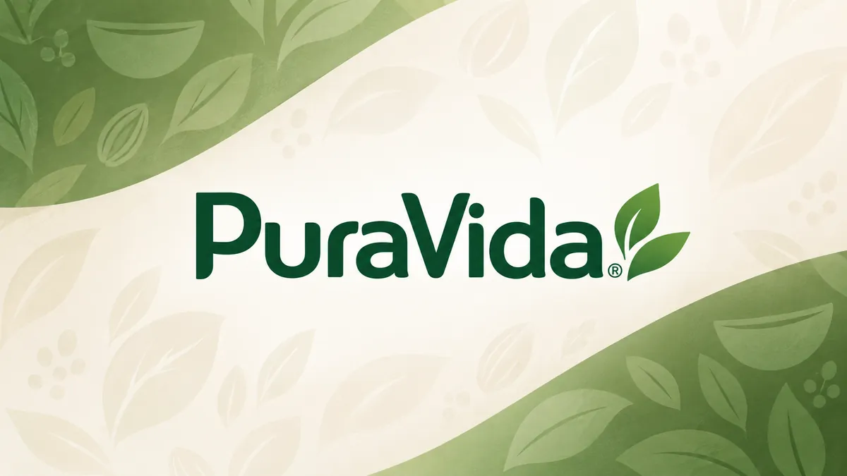 Identidade visual da PuraVida em composição institucional
