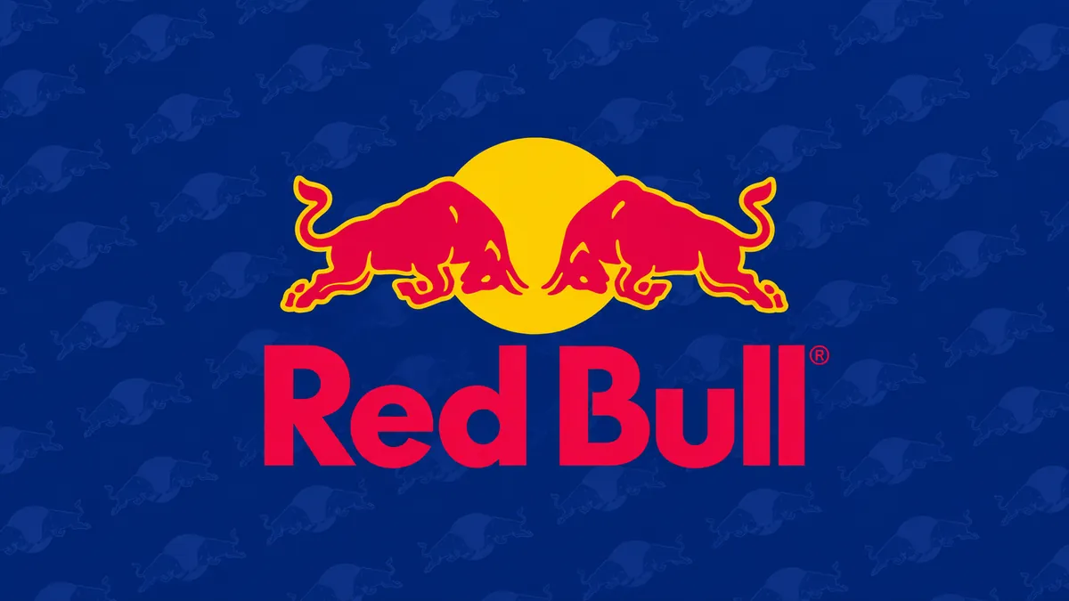 Identidade visual da Red Bull em composição institucional