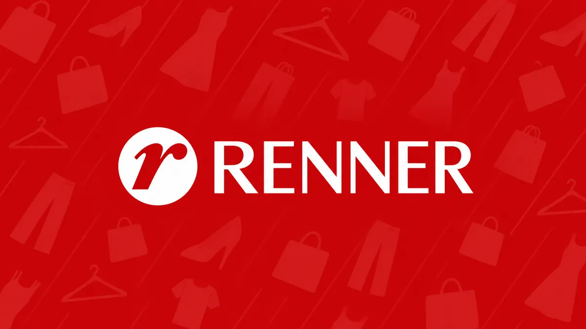 Identidade visual da Renner em composição institucional