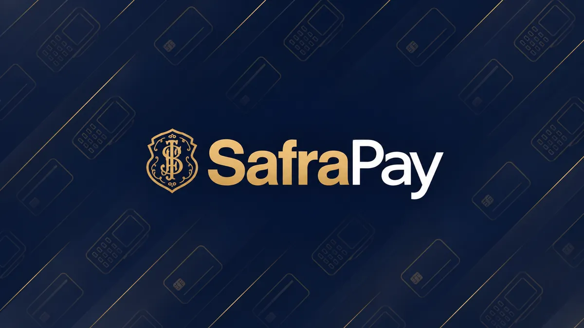 Identidade visual da SafraPay em composição institucional
