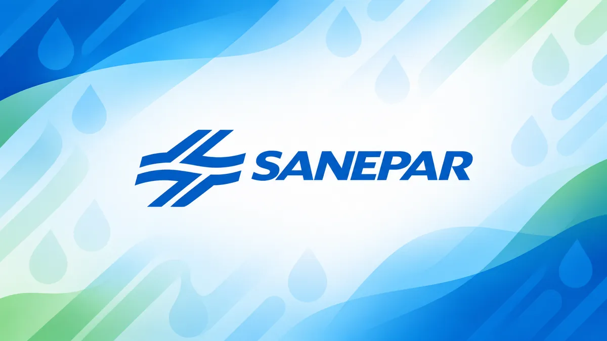 Identidade visual da Sanepar em composição institucional