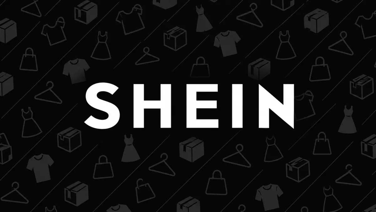 Identidade visual da SHEIN em composição institucional