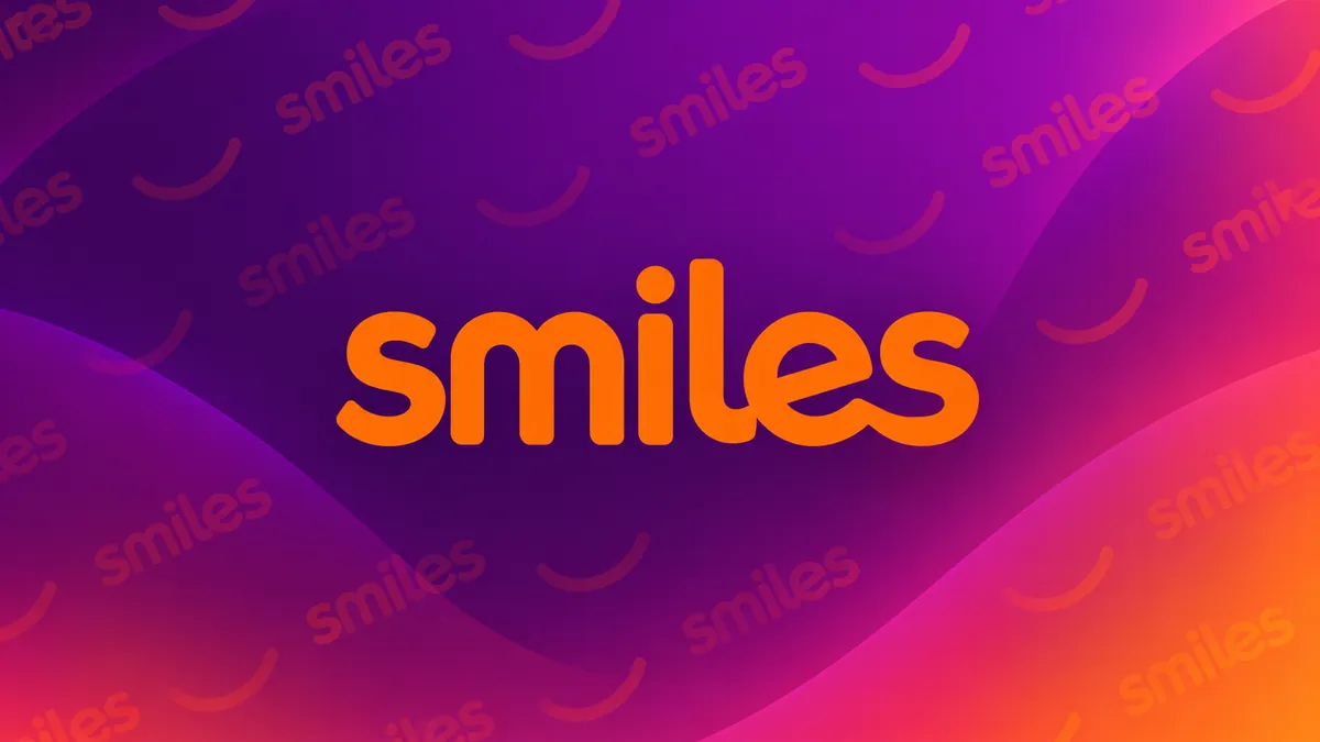 Identidade visual da Smiles em composição institucional