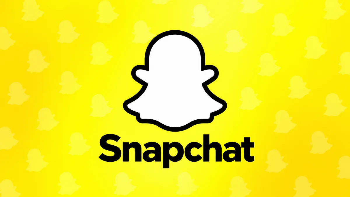 Identidade visual do Snapchat em composição institucional