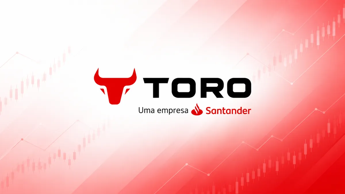 Identidade Toro e Santander em composição institucional vermelha