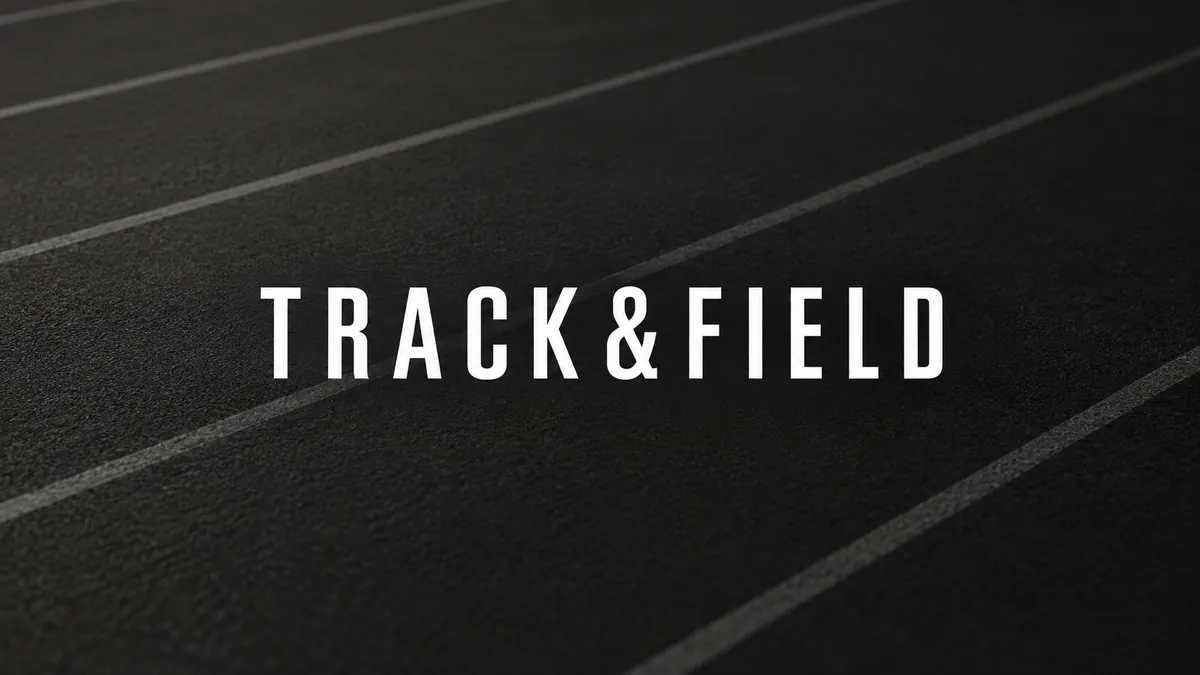 Logomarca Track&Field em composição institucional preta