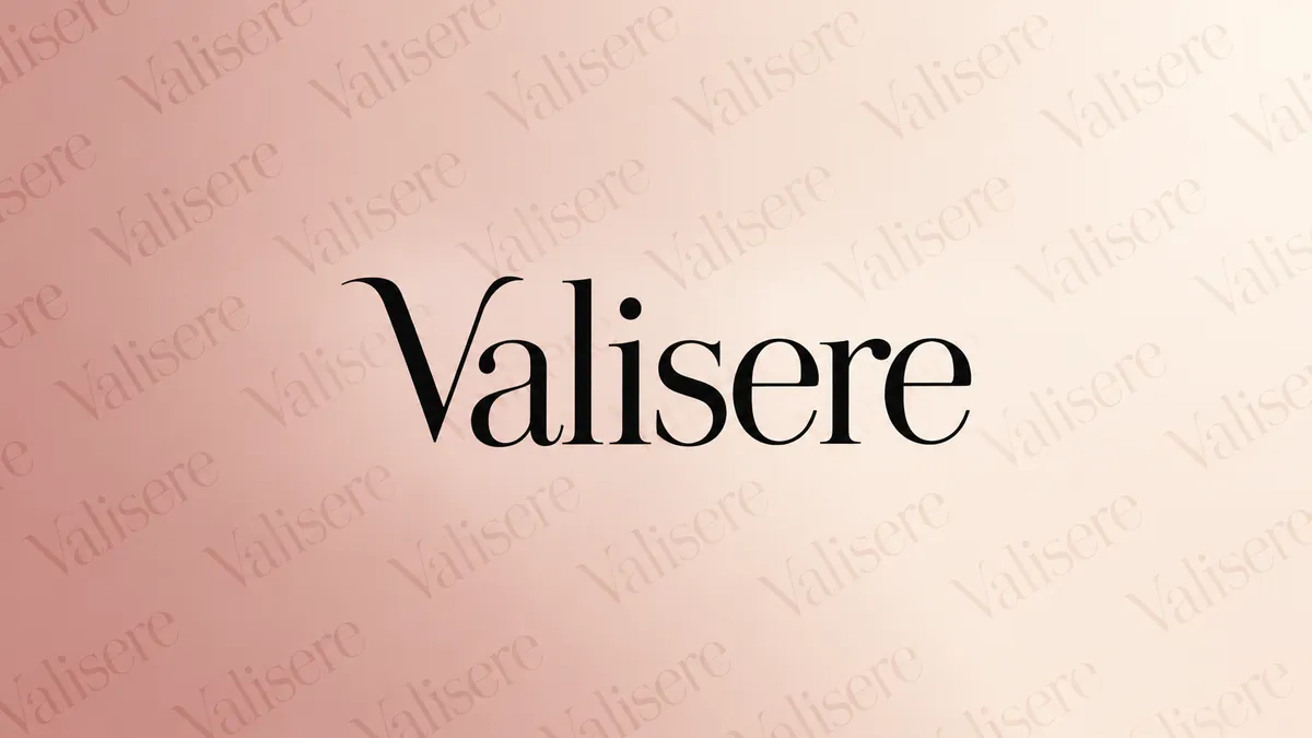 Logotipo da Valisere em composição institucional rosé