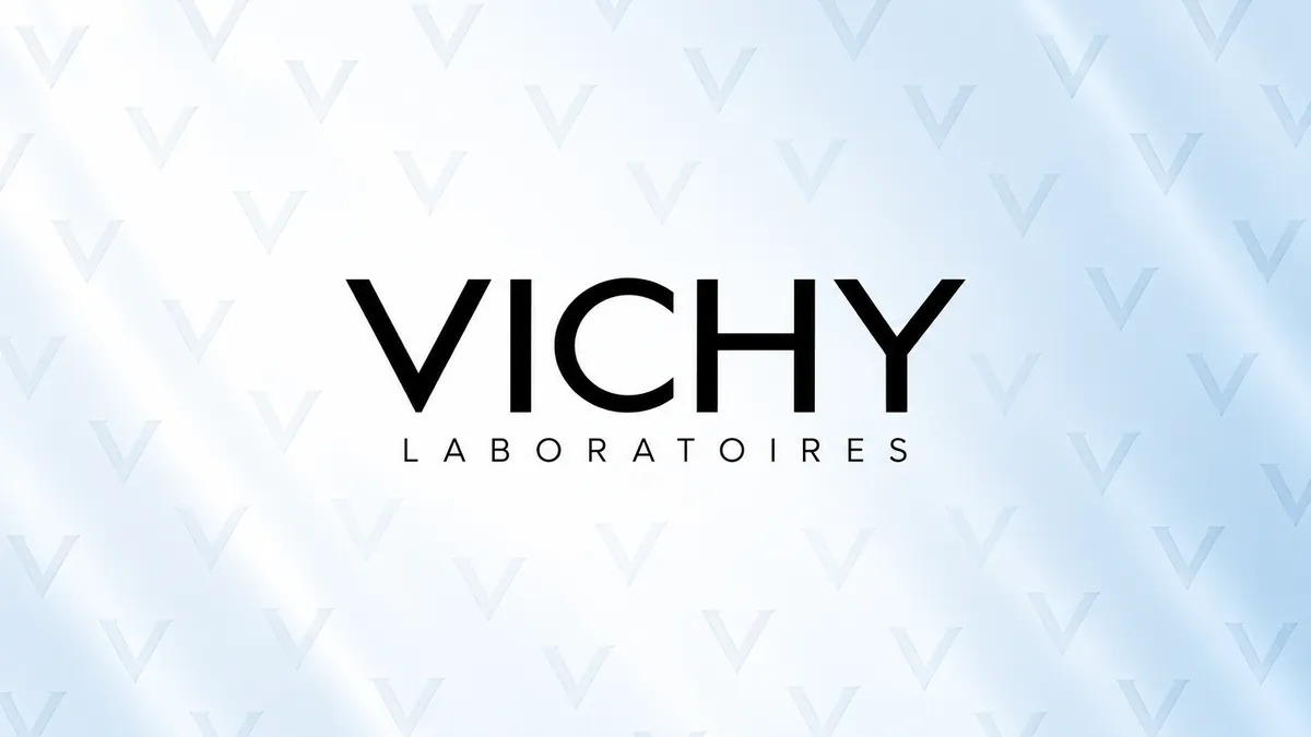 Logotipo da Vichy em composição institucional