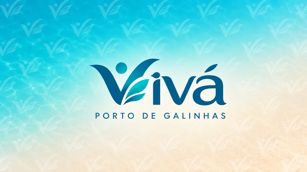 Logotipo do Vivá Porto de Galinhas Resort em composição institucional